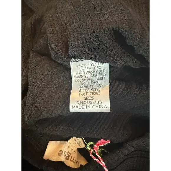 Umgee Black Sleeveless Jumpsuit NWT Small | Minimalist Boho Coastal Chic - Picture 7 of 7